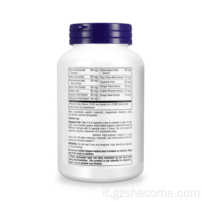 Capsule di supporto immunitario avanzato Shecome Salute immunitaria